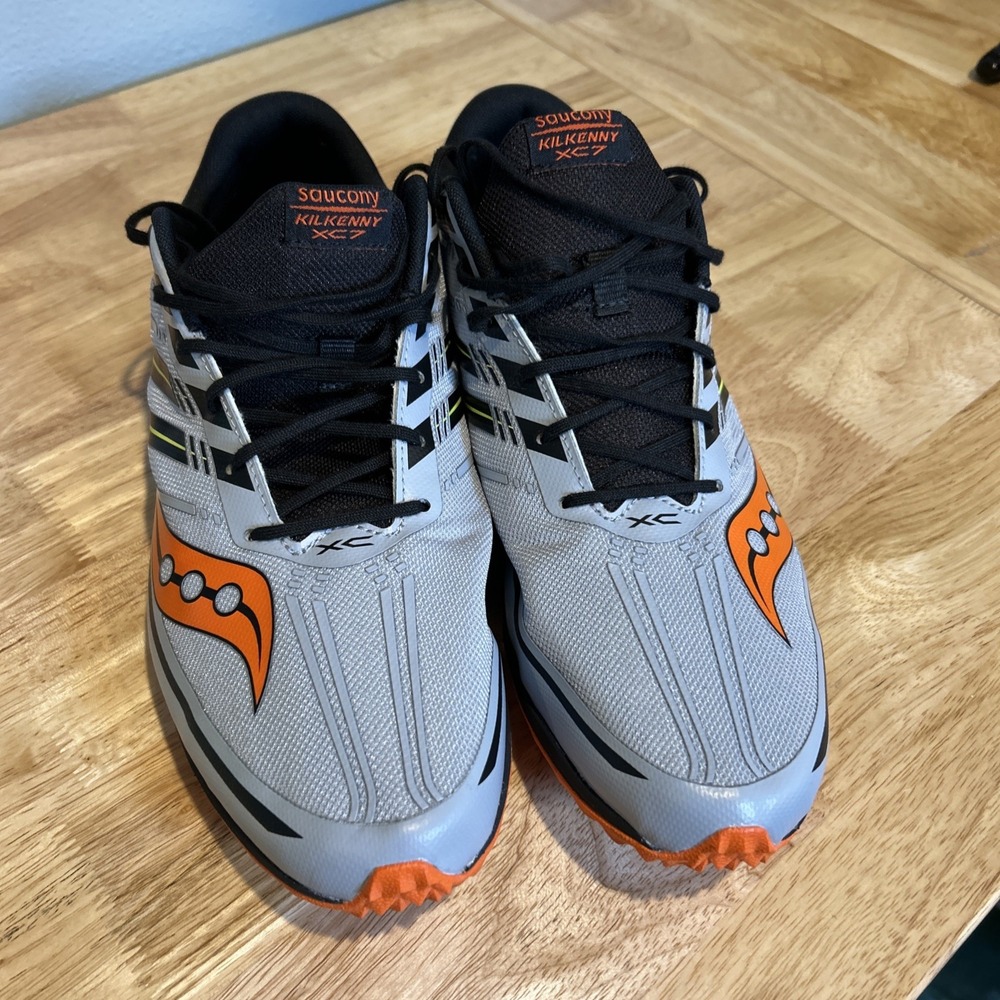 Saucony Kilkenny XC 7 Gray Track Shoes Mens 14 S29041-4 Cross Country Sneakers